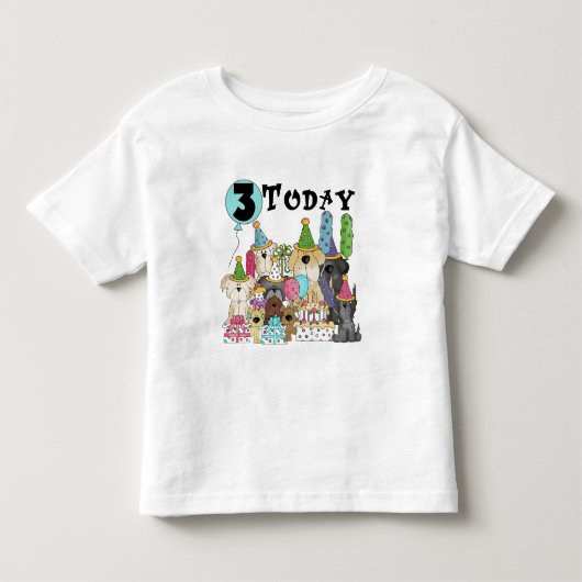 子犬たち3rd誕生日Bash Tシャツとギフト トドラーTシャツ (正面)
