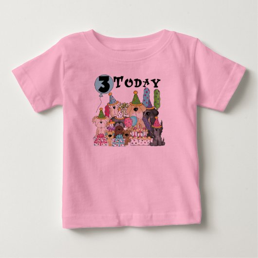 子犬たち3rd誕生日Bash Tシャツとギフト ベビーTシャツ (正面)