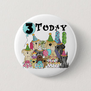 子犬たち3rd誕生日Bash Tシャツとギフト 缶バッジ