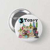 子犬たち3rd誕生日Bash Tシャツとギフト 缶バッジ (正面&裏面)