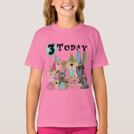 子犬たち3rd誕生日Bash Tシャツとギフト Tシャツ (正面)
