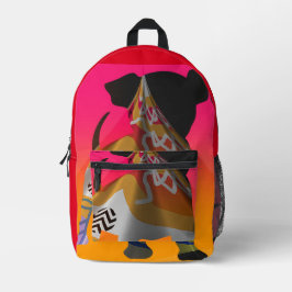 子犬だけの子供たち プリントバックパック