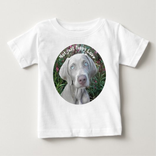 子犬だけの愛 – Weimaraner Dog ベビーTシャツ (正面)