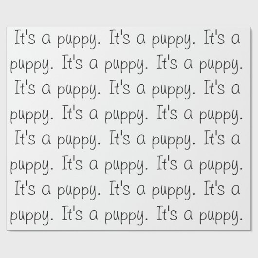 「子犬だ」 ラッピングペーパー (フラット)