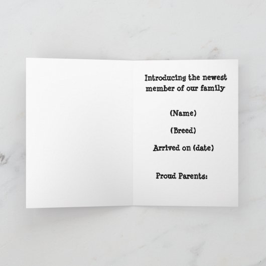 子犬だ！ 案内状 (内部)