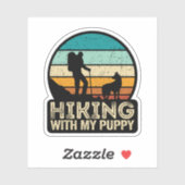 子犬とのハイキング シール (シート)