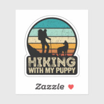 子犬とのハイキング