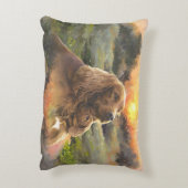 子犬とアイリッシュセッター アクセントクッション (裏面(縦))