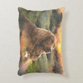 子犬とアイリッシュセッター アクセントクッション (正面(垂直))