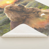 子犬とアイリッシュセッター シェルパブランケット (3/4)