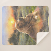 子犬とアイリッシュセッター シェルパブランケット (正面(横))