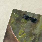 子犬とアイリッシュセッター ビーチタオル (インサイチュ)