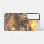 子犬とアイリッシュセッター SAMSUNG GALAXYケース (裏面横)