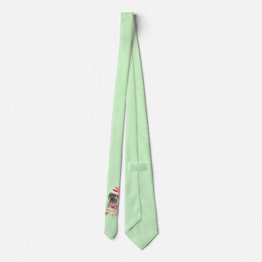 子犬とクリスマスネクタイ ネクタイ (裏面)