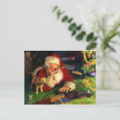 子犬とサンタクロース シーズンポストカード (スタンド正面)