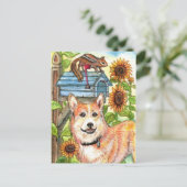 子犬とチップムンクbyメールボックス ポストカード (スタンド正面)