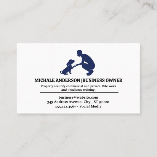 子犬とトレーナー 名刺 (裏面)