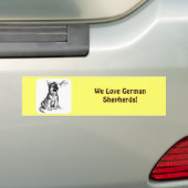 子犬とバッタ バンパーステッカー (車上)