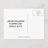 子犬とバラの新しい住所はがき 案内ポストカード (裏面)