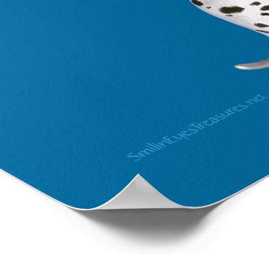 子犬とバラキッズルームパーソナライズされたポスター ポスター (角)