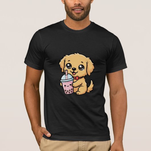 子犬とボバ Tシャツ (正面)