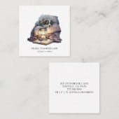 子犬と予約の子供の作家名刺 スクエア名刺 (正面/裏面)