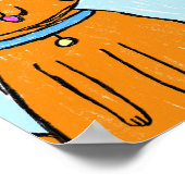 "子犬と太陽" ハッピーポスター ポスター (角)