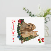 子犬と子猫のクリスマスカード シーズンカード (スタンド正面)