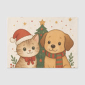 子犬と子猫のクリスマス・チアー 薄葉紙 (正面)