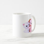 子犬と子猫のハグ かわいいカワイイ コーヒーマグカップ (正面右)