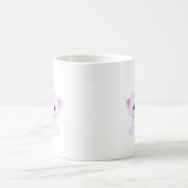 子犬と子猫のハグ かわいいカワイイ コーヒーマグカップ (中央)