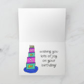 「子犬と子猫の誕生日パーティー」誕生日カード サンキューカード (内部)