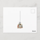 子犬と子猫の赤ちゃんの最初の誕生日おめでとう - カスタマイズ可能 ポストカード (裏面)