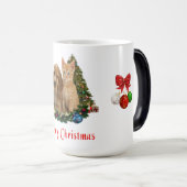 子犬と子猫クリスマスマグ モーフィングマグカップ (正面右)