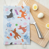 子犬と子猫 キッチンタオル (四つ折り)