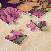 子犬と子猫、蝶と花ゲームパズル ジグソーパズル (側面)