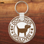 子犬と犬の恋人 キーホルダー (正面)