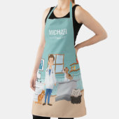 子犬と猫の獣医ブルーベットクリニック エプロン (インサイチュ)