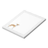 子犬と白いイタリアン肉付きグレイハウンド ノートパッド (回転)