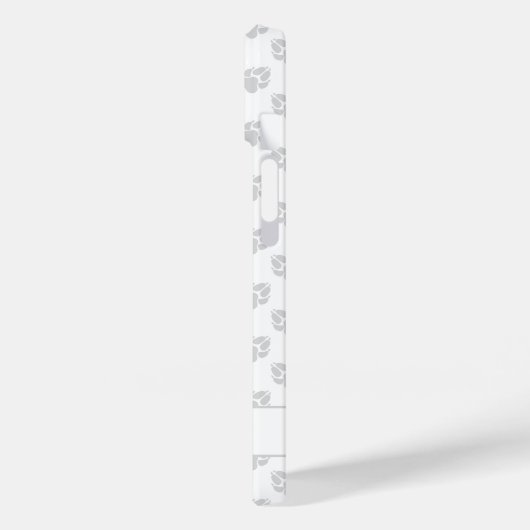 子犬と白のイタリアングレイハウンドと名前をカスタムする Case-Mate iPhoneケース (裏面 / 左)