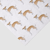 子犬と白イタリアングレイハウンド可愛い犬のパターン 薄葉紙 (詳細)