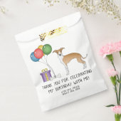 子犬と白グレイハウンドイタリアンかわいい犬の誕生日 フェイバーバッグ (封をした状態)