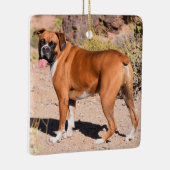 子犬と白ボクサー セラミックオーナメント (右)