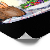 子犬と花 ポスター (角)