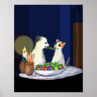 子犬と花 ポスター