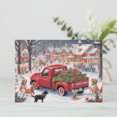 子犬と赤いクリスマストラックの村 シーズンカード (スタンド正面)