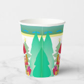 子犬と雪の結晶 紙コップ (右)