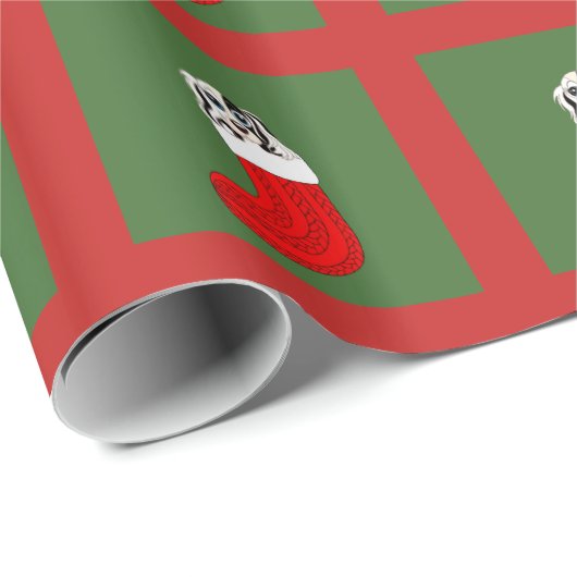 子犬と靴下 ラッピングペーパー (ロールコーナー)