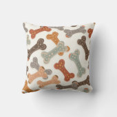 子犬と骨の枕(ベビーハスキー) クッション (裏面)