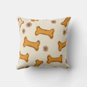 子犬と骨の枕(ベビーリトリバー) クッション (裏面)